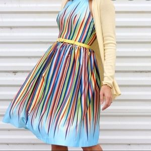MODCLOTH | What’s The Zeal Rainbow Print Dress